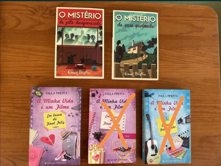 Vários livros infanto juvenis Paula Pimenta e Enid Blyton