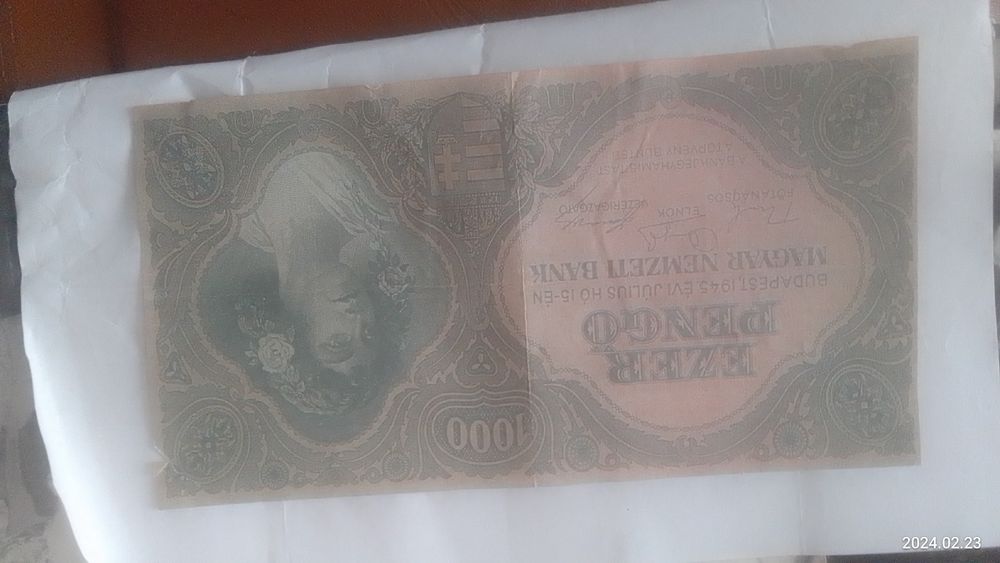 Веннерська купюра 1000 пенц стара