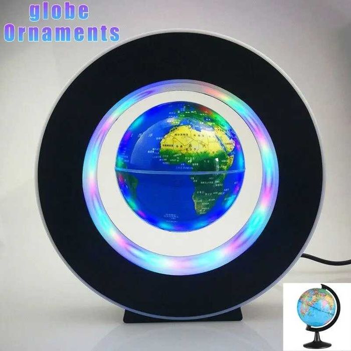 Глобус левитирующий ночник 18 см. Летающий с светодиодной подсветкой