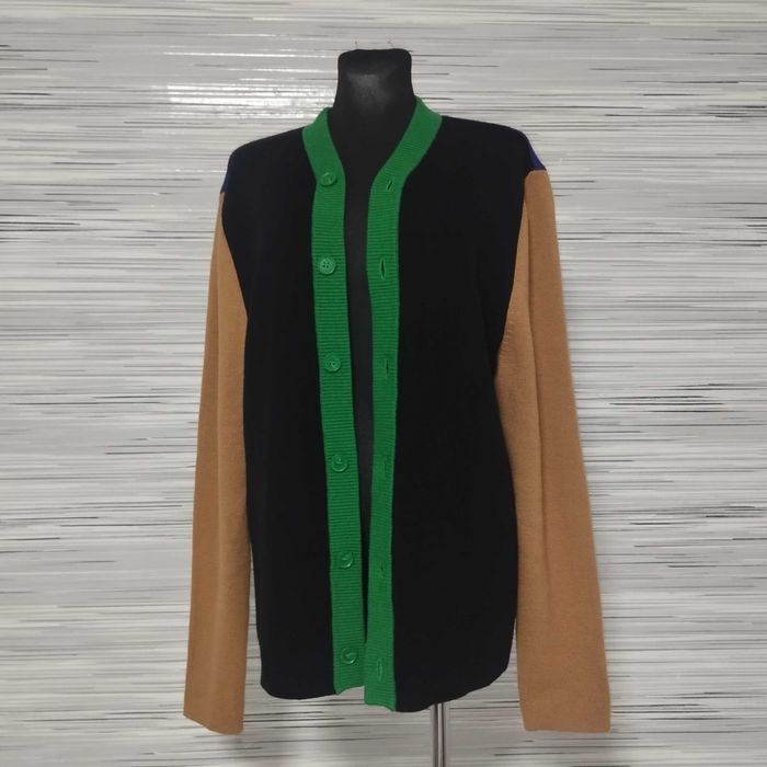 Теплий кардиган колорблок бавовна вовна COS