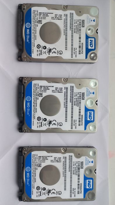 Жорсткий диск ноутбука 500 Гб-5шт,