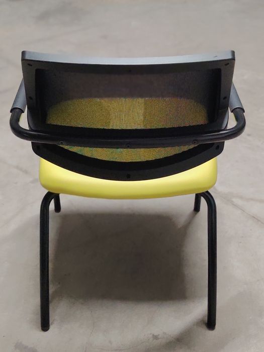 3 Cadeiras de Escritório/Reunião – Mesh – Amarelo/Verde – Novas