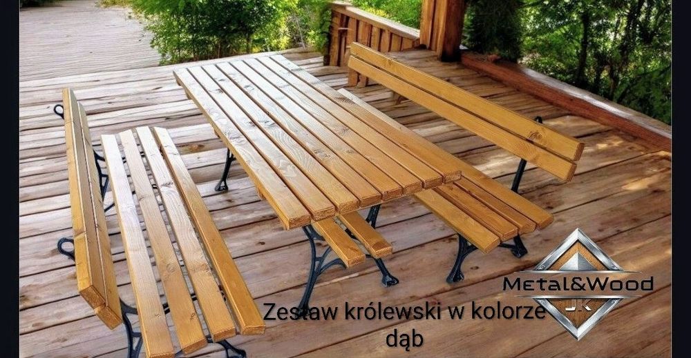 Meble ogrodowe na solidnych żeliwnych nogach