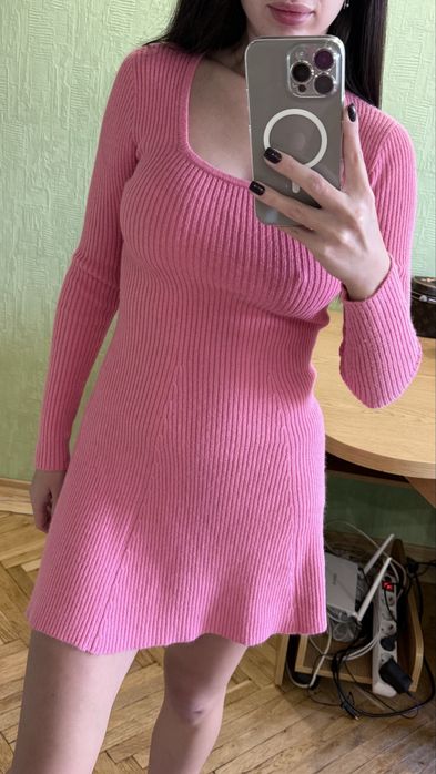 Тепле Рожеве плаття S