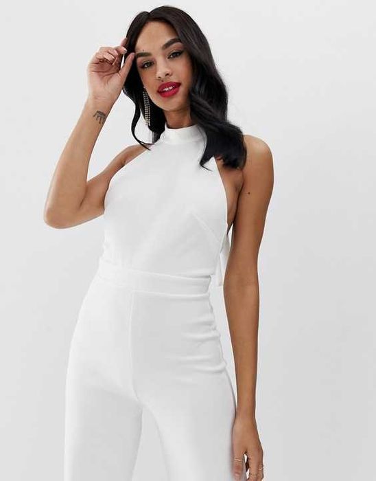 Biały długi kombinezon ASOS 38 exclusive NOWY