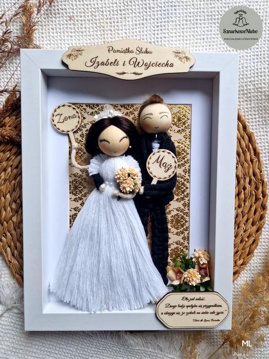 Ramka ślubna pamiatka ślubu prezent