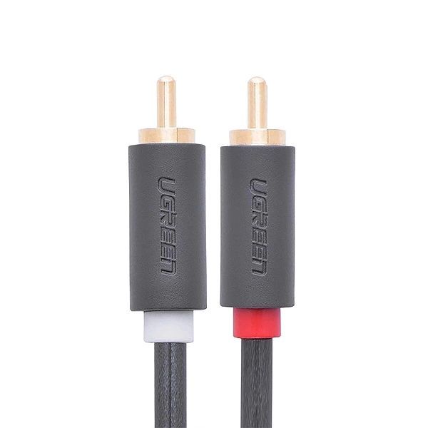 Kabel Ugreen Av104, 30747 audio 2rca (męski) / 2rca (męski) 1m - szary