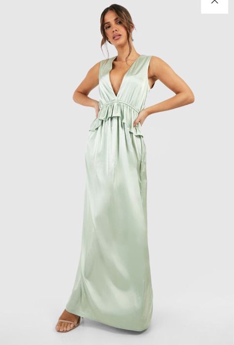 Vestido verde água tecido acetinado elastico novo a estrear