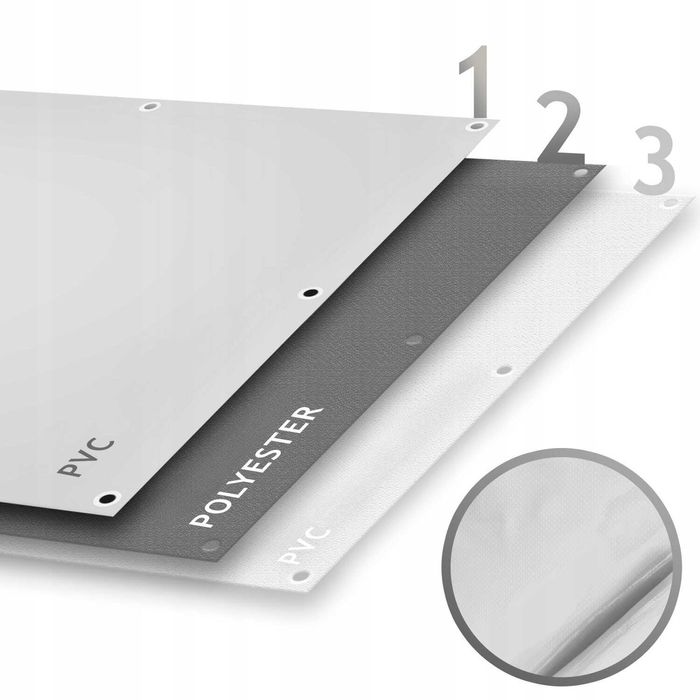 Plandeka biała 650g/m2 6x5m