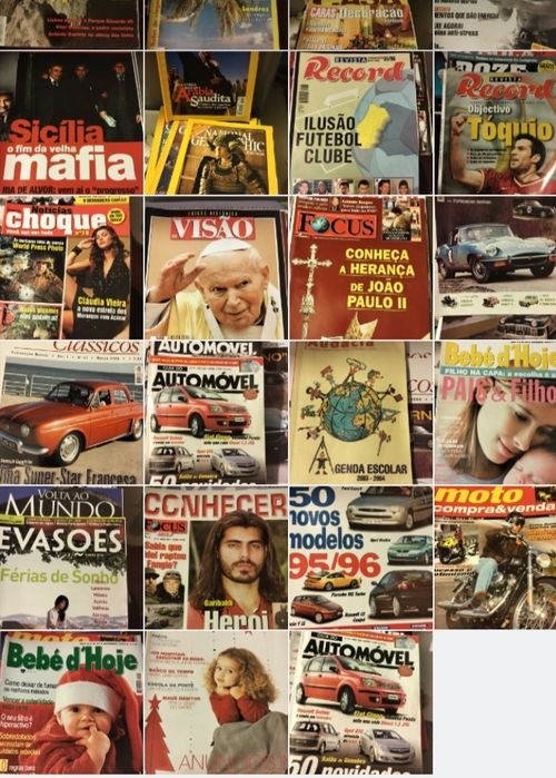 Vários tipos de revistas