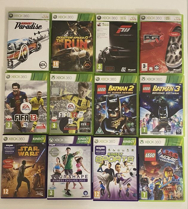 Gry xbox 360 Fifa Batman Forza