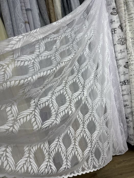 Тюль тюлі жакард висота 2.5м 2.9м 1.6м 1.8м жакарди