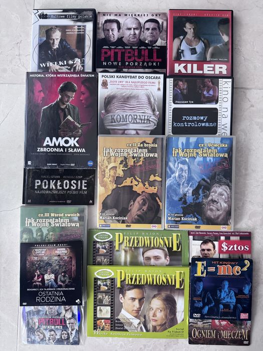 DVD - Zestaw filmÓw , 15 sztuk , Polskie Hity , Klasyka , Akcja , Dramat