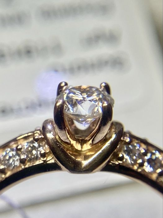 Новое золотое кольцо с натуральными бриллиантами 0,56 сt, Sova, 16 р.