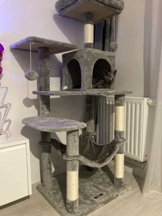 Drapak dla kota XXL luksusowa wieża domek legowisko słupek hamak NOWY