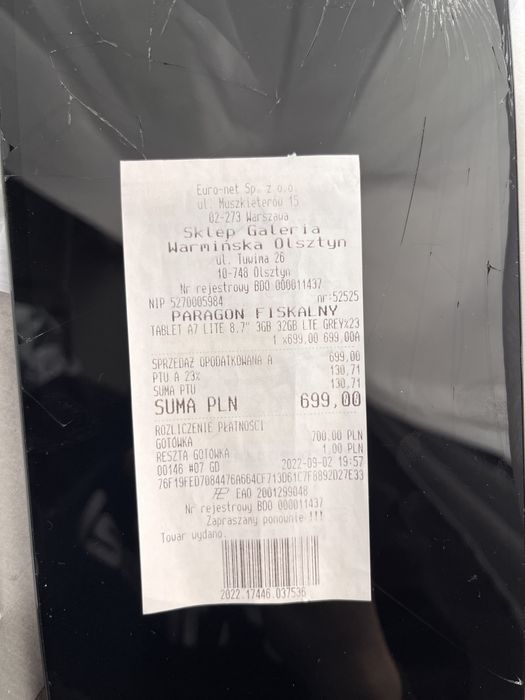 Sprzedam tablet Samsung Galaxy Tab A7 Lite   SM-T225 8,7" 3/32GB.   5G