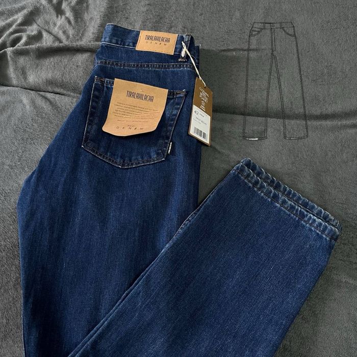 Джинсы Tiralahilacha темно синие штаны брюки L