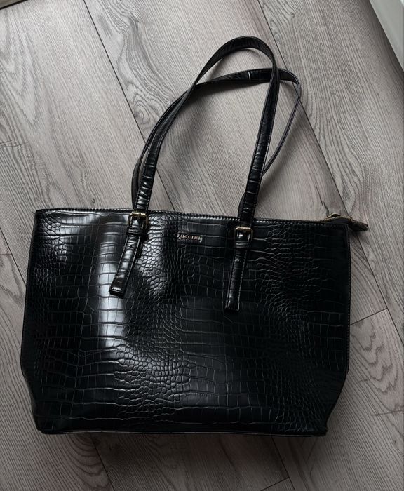Pojemna torba shopper na ramię Puccini skóra ekologiczna ze wzorem zwierzęcym
