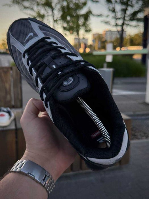 Кросівки Nike SHOX Ride 2 SP X SUPREME, чорно сірі літо осінь р 41-45 найк чоловічі демісезонні без передплат