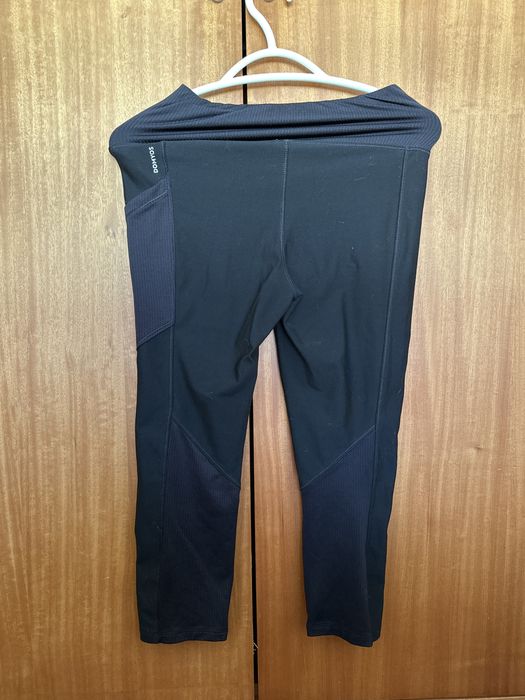 Leggings pretas desportivas 3/4 DOMYOS