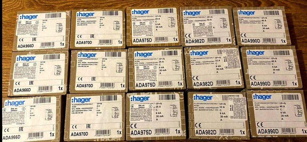 Диференційний автомат Hager 16/20/25/32/40А