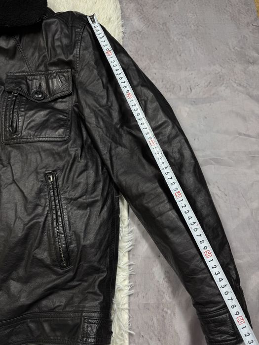 Італійська шкіряна чоловіча куртка з утепленням franco marcello