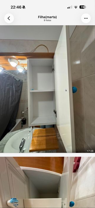 Móvel casa de banho com espelho