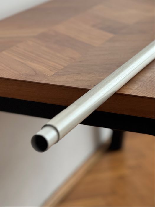 Karnisz rurka IKEA biały teleskopowy + mocowania + ozdobne kulki