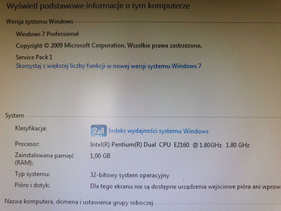 Komputer retro , sprawny .Intel Pentium Dual-Core E2160