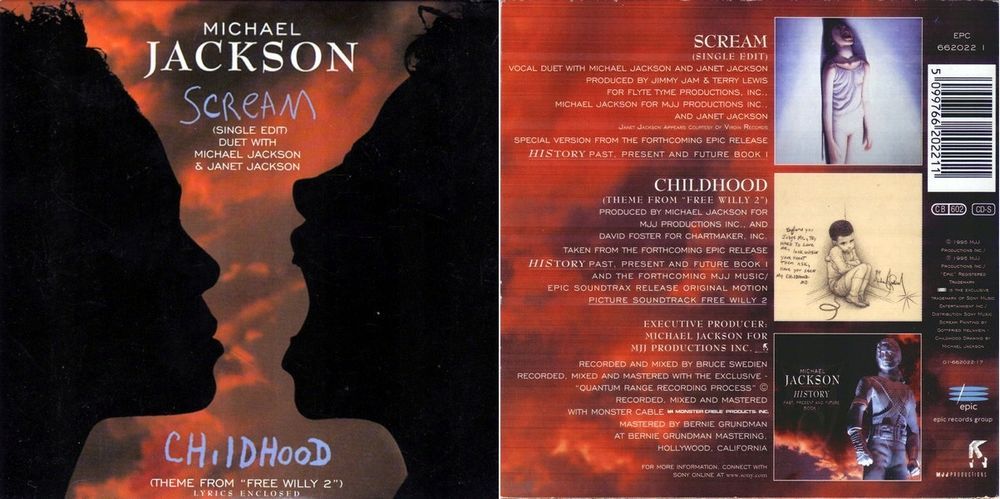 MICHAEL JACKSON - Scream / Childhood (Cardboard) CD [EU]