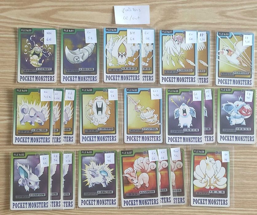 Cartas Pokémon Bandai Carddass 1997