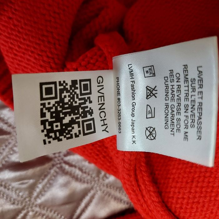 Ciepły sweter Givenchy rozmiar S ciemny czerwony