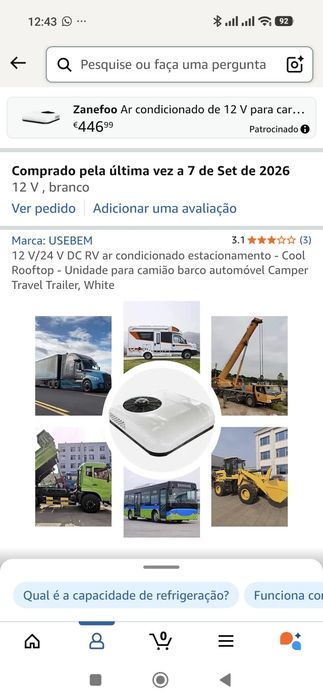 Ar condicionado 12v