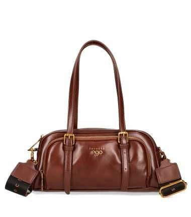 Torebka damska skórzana EGO Vintage czekoladowy brąz