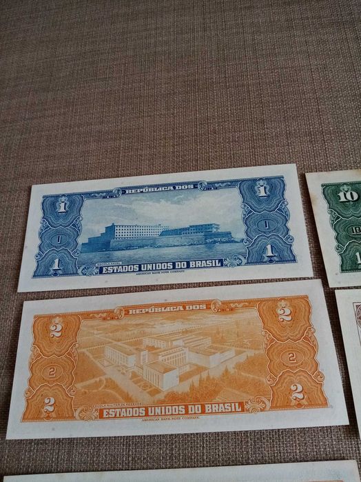 BRASIL 9 Notas NÃO Circuladas da REP Est UNIDOS 2 c/ RECARGA ver fotos