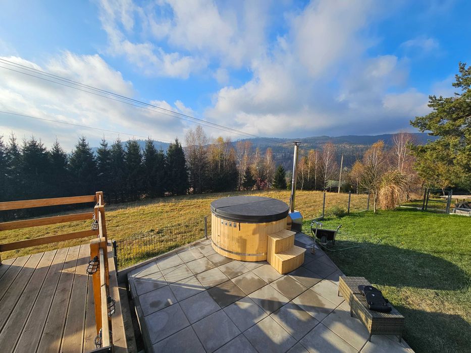 NOWY DOM W GÓRACH 80m² dla 1-9 osób 3 pokoje 2 łazienki BALIA JACUZZI ogrodzony teren 250m² GRILL