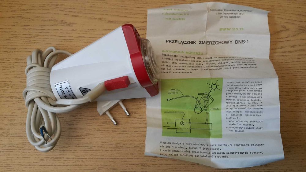 NOWA Lampka rowerowa "RAKIETA" / Czujnik zmierzchu 1990 r MEGA UNIKAT !!!