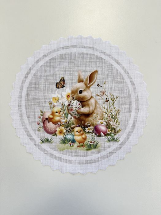 Serwetka wielkanocna królik 30cm