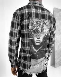 Maniere De Voir – Męska Koszula Premium xxl Krata  100% Bawełna