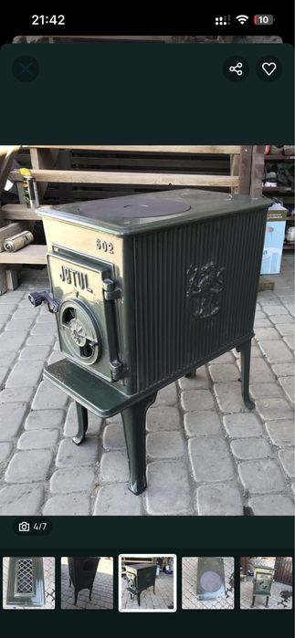 Камин буржуйка печь  чугунная Jotul 602(норвегия)