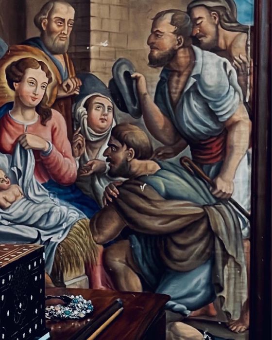 Pintura a óleo sobre tela séc XVIII/XIX DIM: 230cm