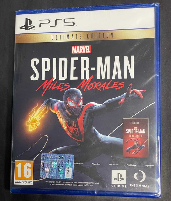Marvel Spider-Man Miles Morales Ultimate Edition PS5 NOWA Pudełkowa Zawiera Spider-Man Remastered