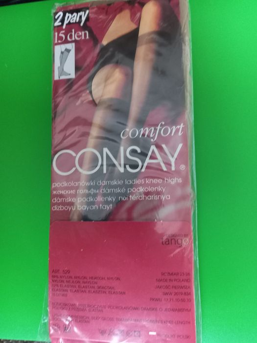 Podkolanówki 15 den, dwupak, beż, Consay comfort