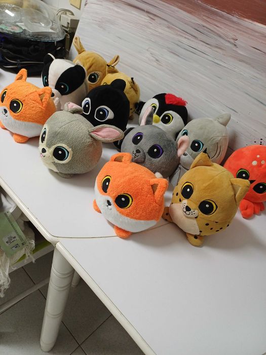 Peluches de animais 12 unidades
