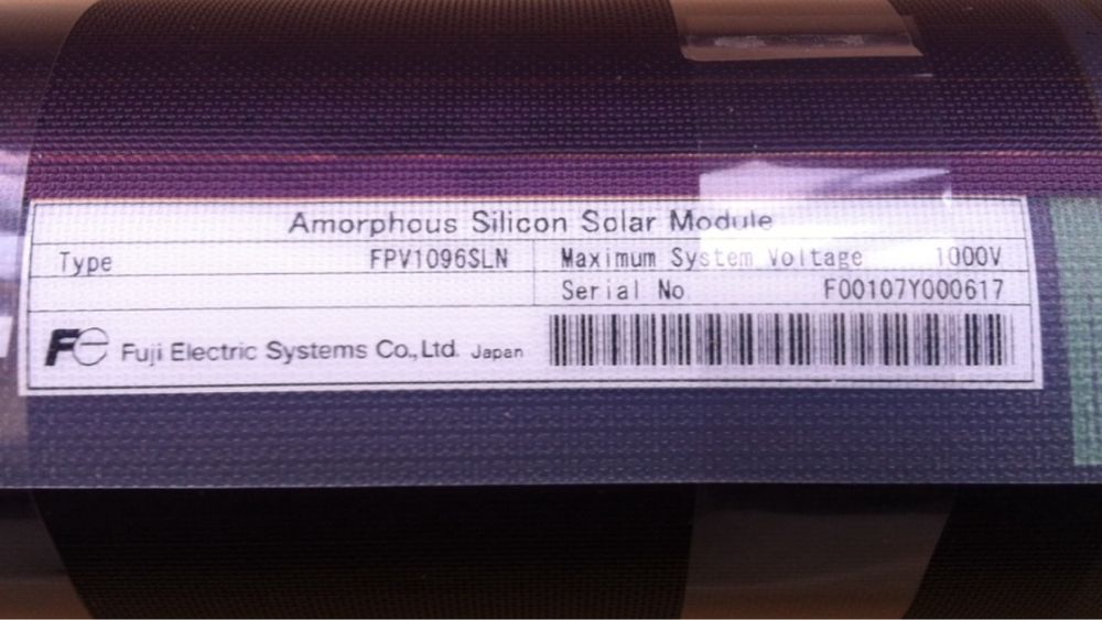 Painel/Modulo solar de silicone Fuji max 1000V