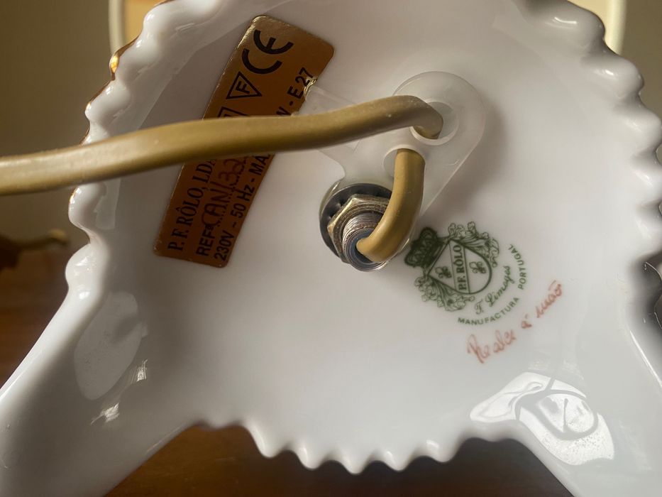 Candeeiros Limoges pintados à mão