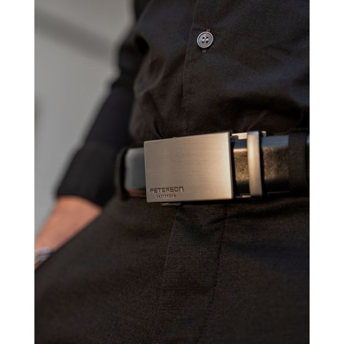elegancki pasek męski z klamrą automatyczną - peterson 85