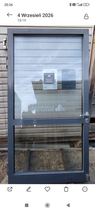 Drzw z witrynąi zewnętrzne antywłamaniowe OKAZJA 1600zł