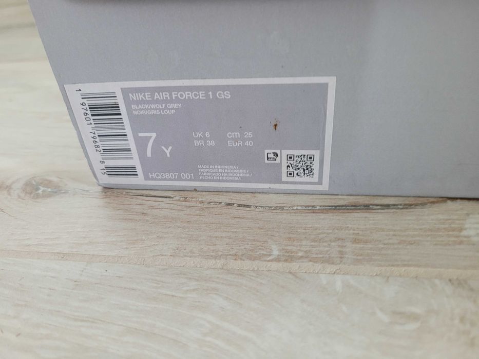 Nike Air Force 1 czarne 40 szare