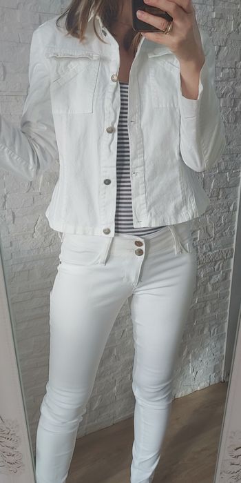 Kurtka biala bawelniana